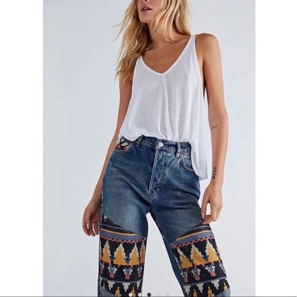 FREE PEOPLE Women’s Rocky Mountain Straight Leg Jeans jeans 24 NWOT. 
$170 - Picture 5 of 12